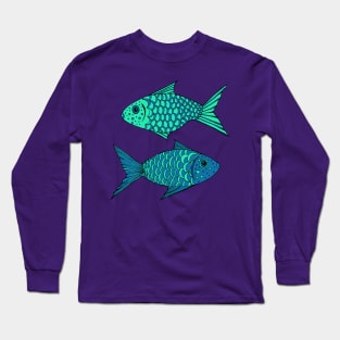 2 Blue Fish Long Sleeve T-Shirt